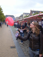 Student laat proefballon op